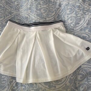 Wilson White Mini Skirt with Black Trim